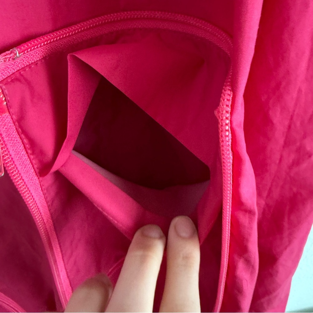 Vintage Rain Jacket Womens XL Pouch Wear Pink Oversized Lightweight 80s 90s - Picture 5 of 10